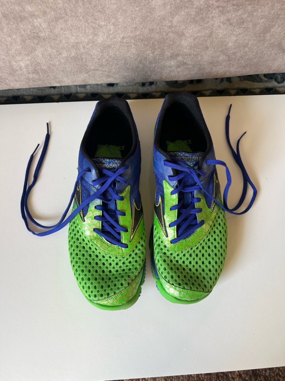 Mizuno Blue & Green Mesh Running Shoes